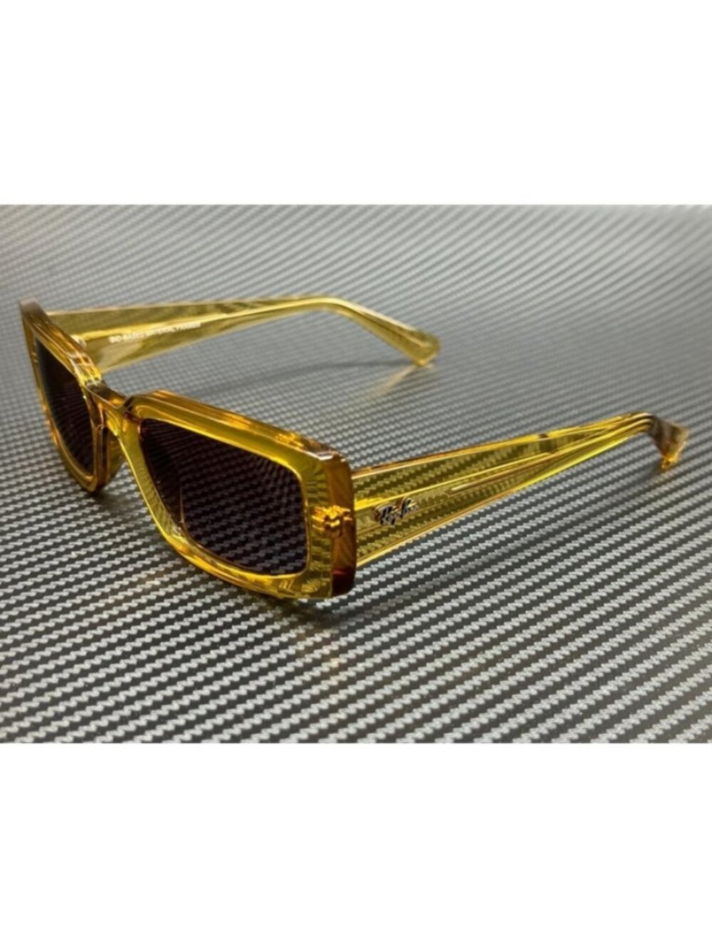 New Ray Ban Men Transparent Yellow Sunglasses 54-21-140